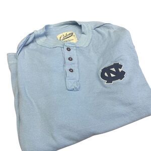 Colony Blue Henley with UNC Tarheel logo great condition long sleeved ribbed